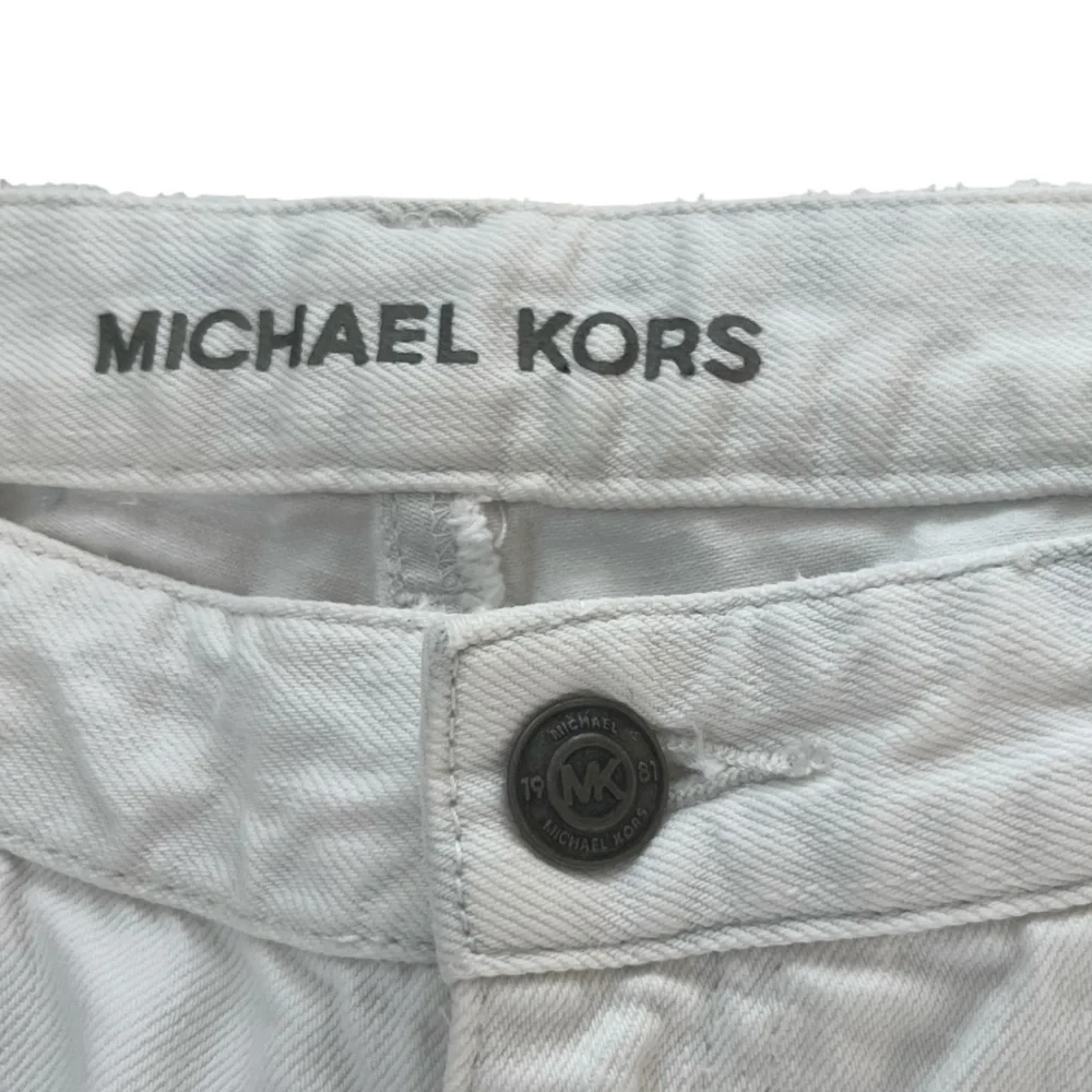 Michael Kors Bleached & Distressed Low Rise Jeans